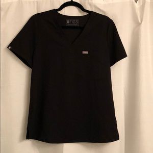 Figs Black Catarina Scrub Top M
